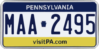 PA license plate MAA2495