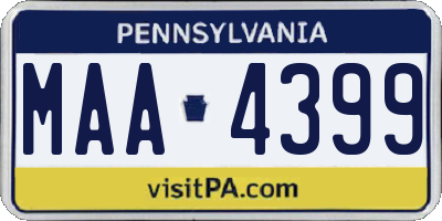 PA license plate MAA4399