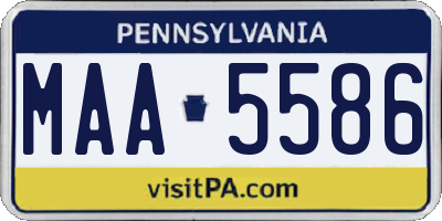 PA license plate MAA5586