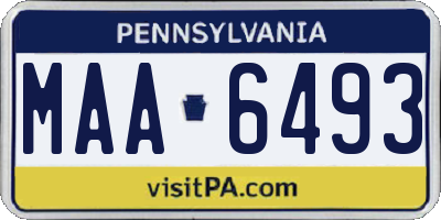 PA license plate MAA6493