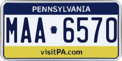 PA license plate MAA6570