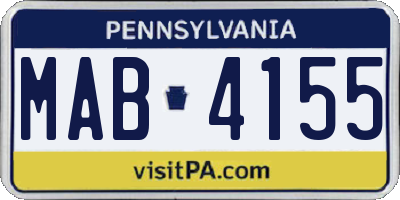 PA license plate MAB4155
