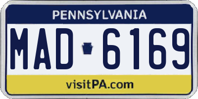 PA license plate MAD6169