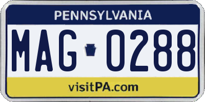 PA license plate MAG0288