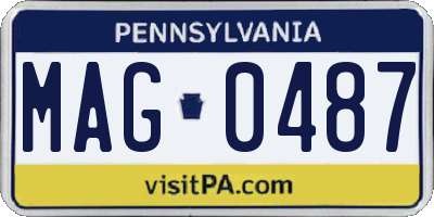 PA license plate MAG0487