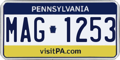 PA license plate MAG1253
