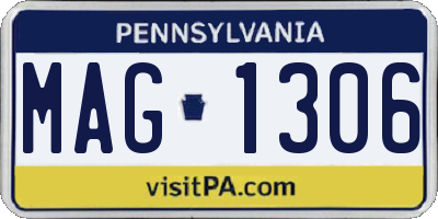 PA license plate MAG1306