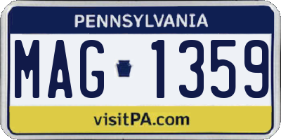 PA license plate MAG1359