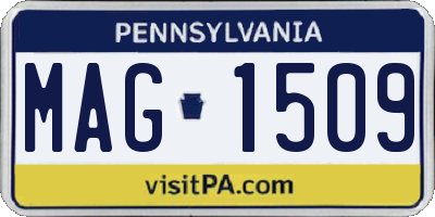 PA license plate MAG1509