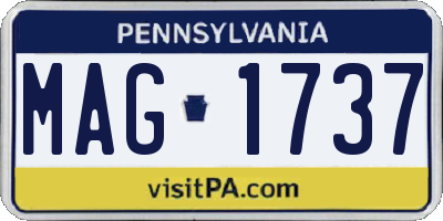 PA license plate MAG1737