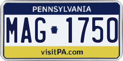 PA license plate MAG1750