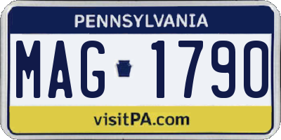 PA license plate MAG1790