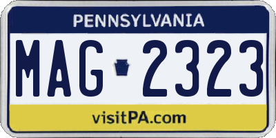 PA license plate MAG2323