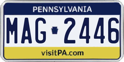PA license plate MAG2446