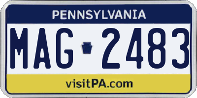PA license plate MAG2483
