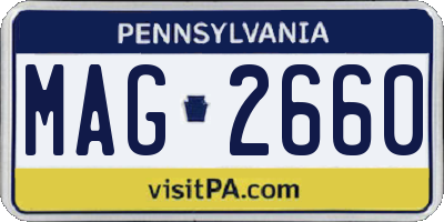 PA license plate MAG2660