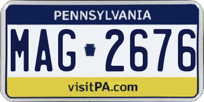 PA license plate MAG2676
