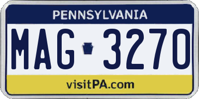 PA license plate MAG3270