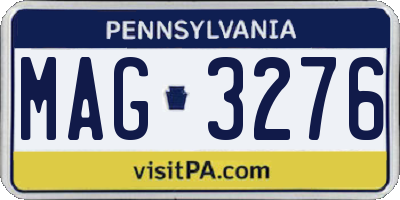 PA license plate MAG3276