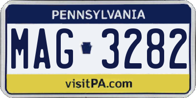 PA license plate MAG3282