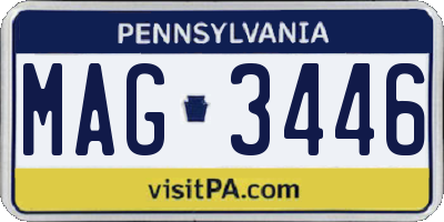 PA license plate MAG3446