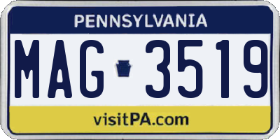 PA license plate MAG3519