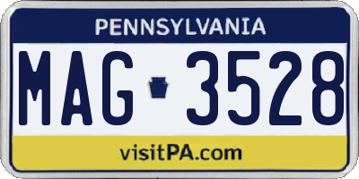 PA license plate MAG3528