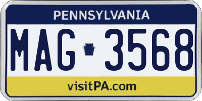 PA license plate MAG3568