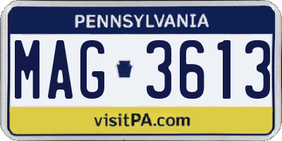 PA license plate MAG3613