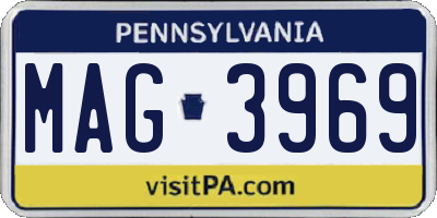 PA license plate MAG3969