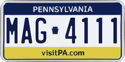 PA license plate MAG4111