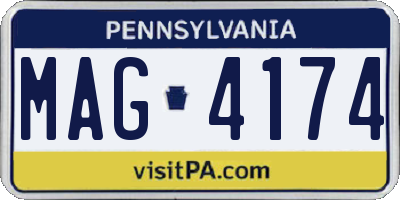 PA license plate MAG4174