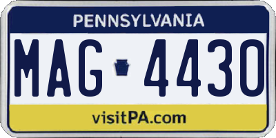 PA license plate MAG4430