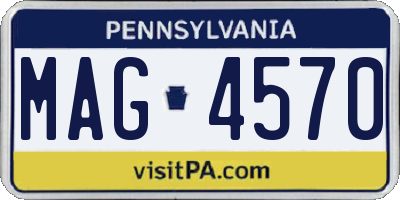 PA license plate MAG4570