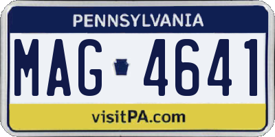 PA license plate MAG4641