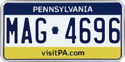PA license plate MAG4696