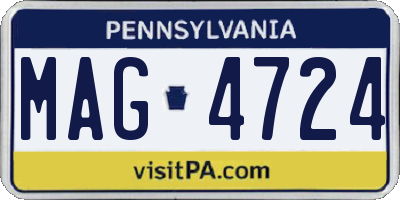 PA license plate MAG4724