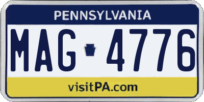 PA license plate MAG4776