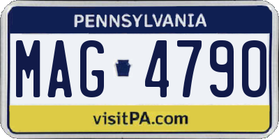 PA license plate MAG4790