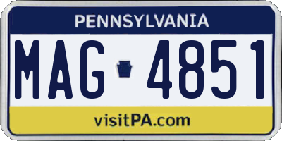 PA license plate MAG4851
