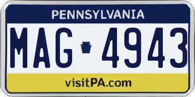 PA license plate MAG4943