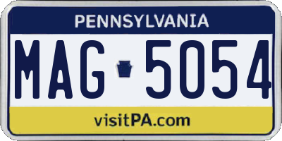 PA license plate MAG5054