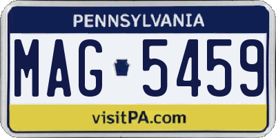 PA license plate MAG5459