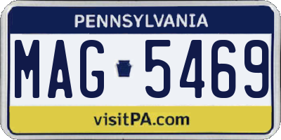 PA license plate MAG5469