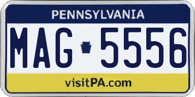 PA license plate MAG5556