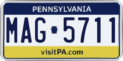 PA license plate MAG5711