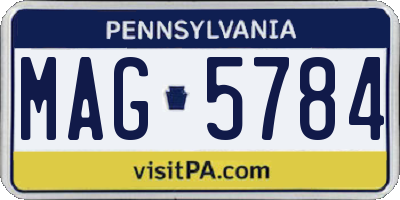 PA license plate MAG5784