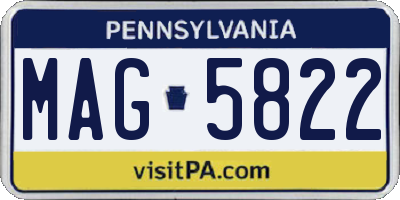 PA license plate MAG5822