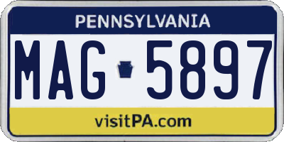 PA license plate MAG5897