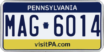 PA license plate MAG6014